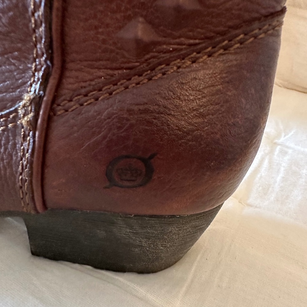 Born Leather Ankle Western Boots, Size 7 1/2 - Picture 7 of 16